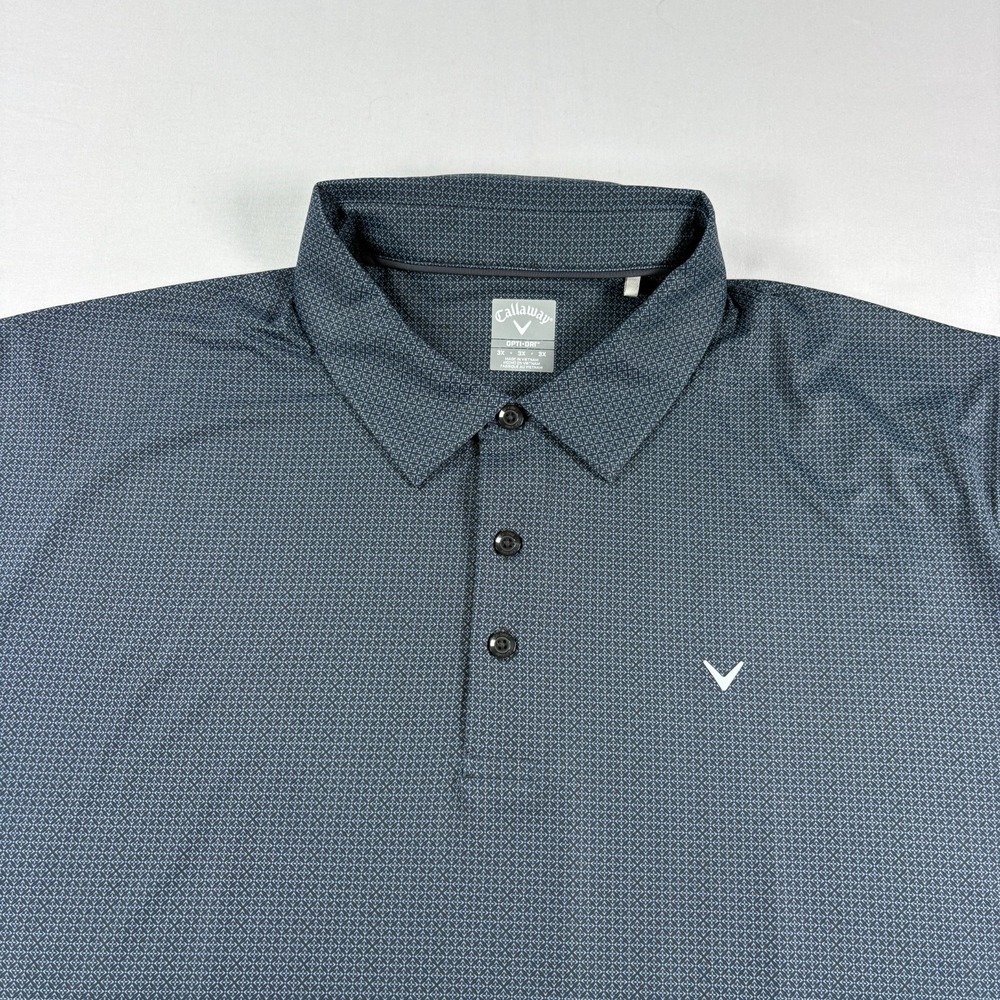 Callaway Golf Polo Shirt Mens 3XL Blue Swing Tech Performance Moisture Wicking